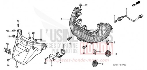 FEU ARRIERE/GARDE-BOUE ARRIERE FES2501 de 2001